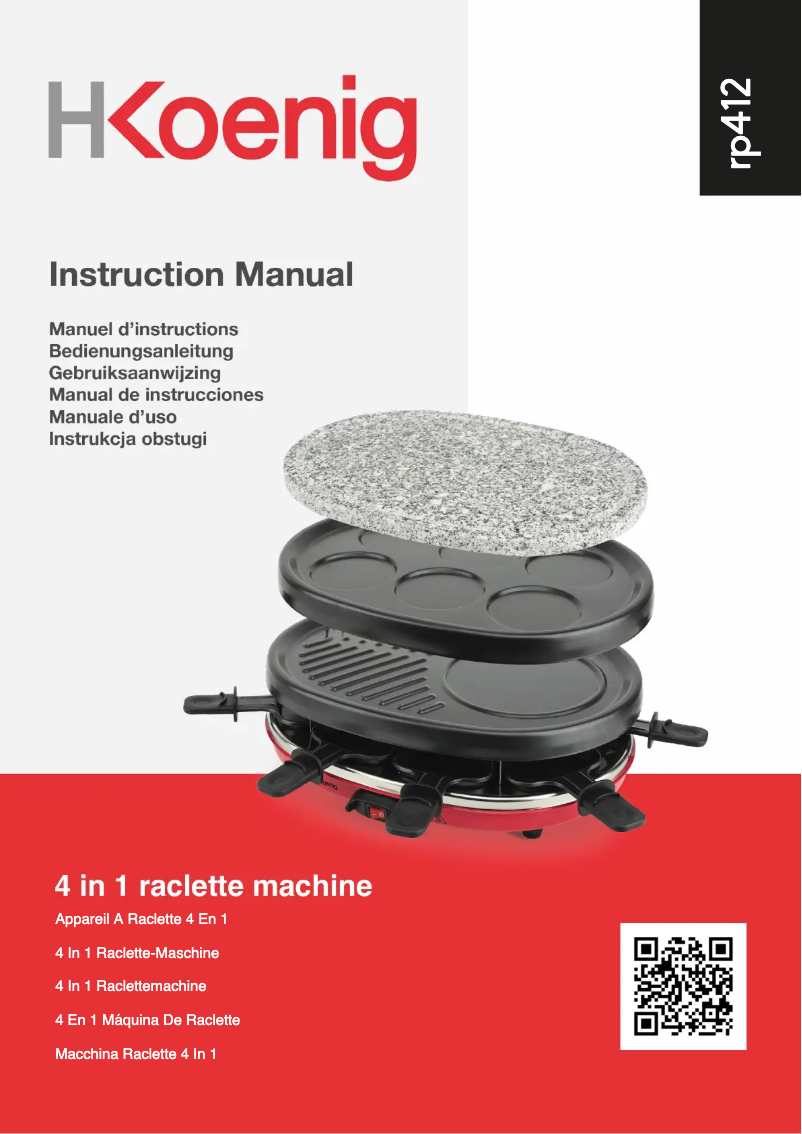 Page 1 de la notice Manuel utilisateur H.Koenig RP412