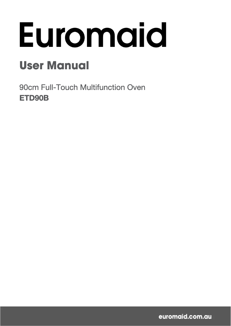 Image de la première page du manuel de l'appareil ETD90B
