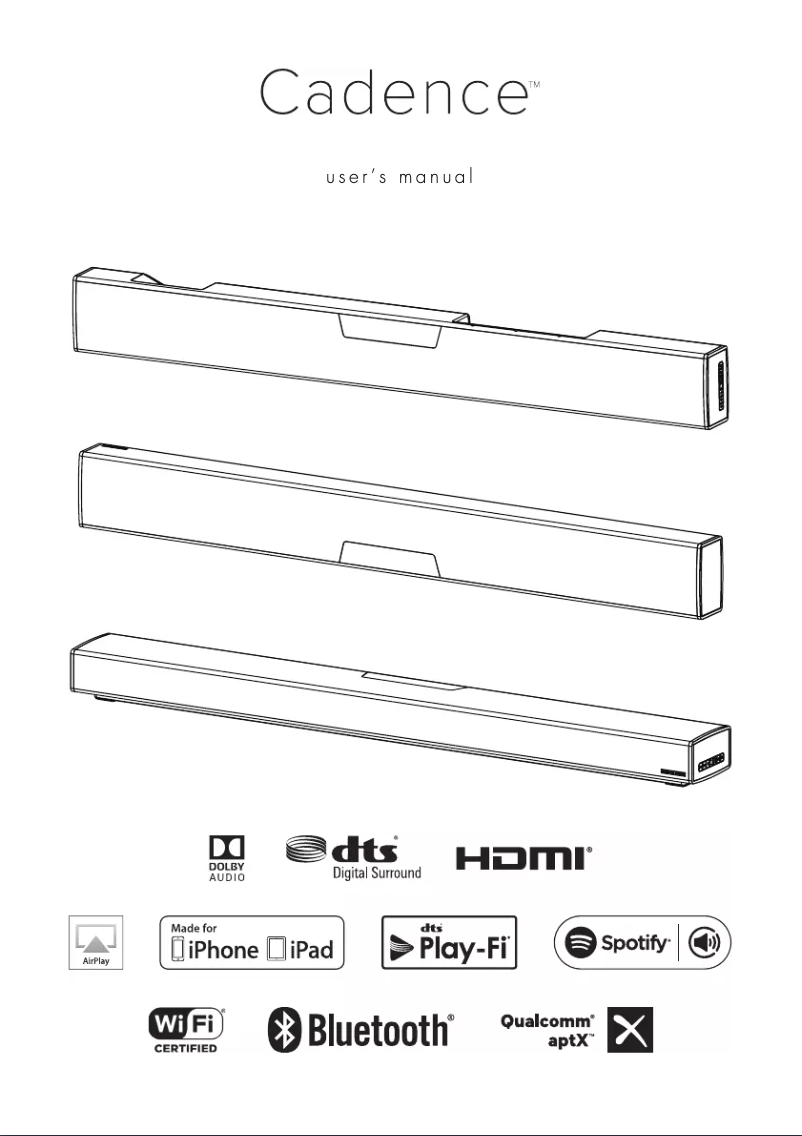 Image de la première page du manuel de l'appareil Cadence & Verse