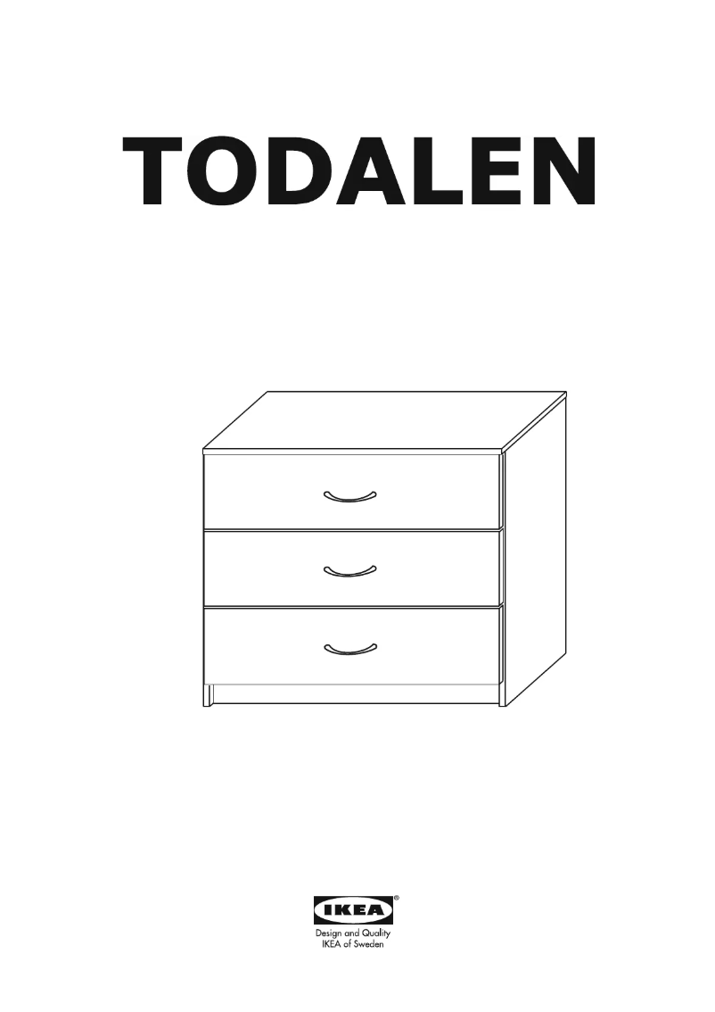 Page 1 de la notice Manuel utilisateur Ikea TODALEN (80x49x77)