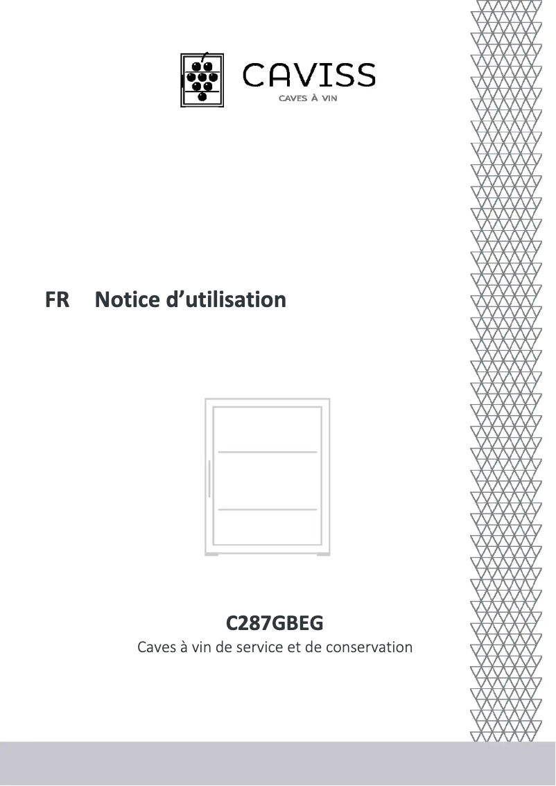Page n°1 - Manuel utilisateur Caviss C287GBEG