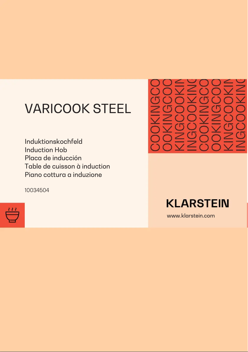 Page 1 de la notice Manuel utilisateur Klarstein Varicook Steel