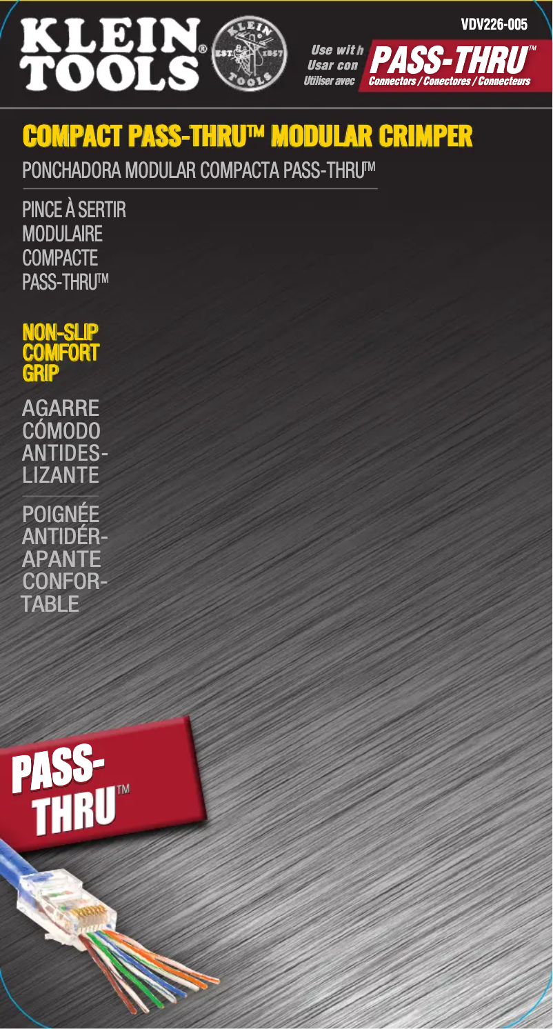 Page n°1 - Manuel utilisateur Klein Tools VDV226-005