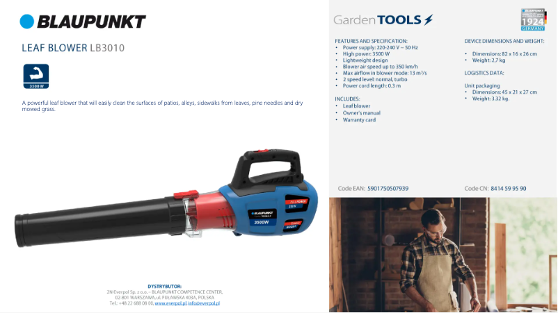 Page n°1 - Fiche technique Blaupunkt LB3010