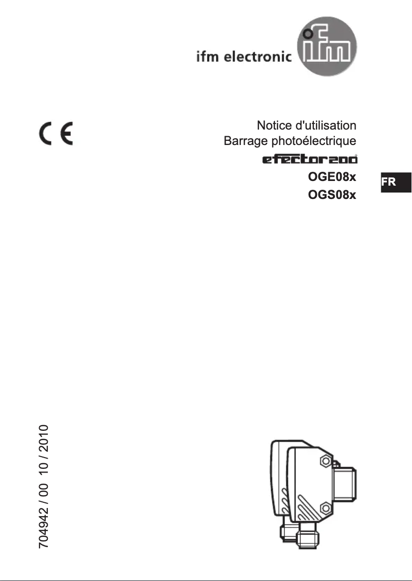 Page 1 of the manual User Manual IFM OGE080