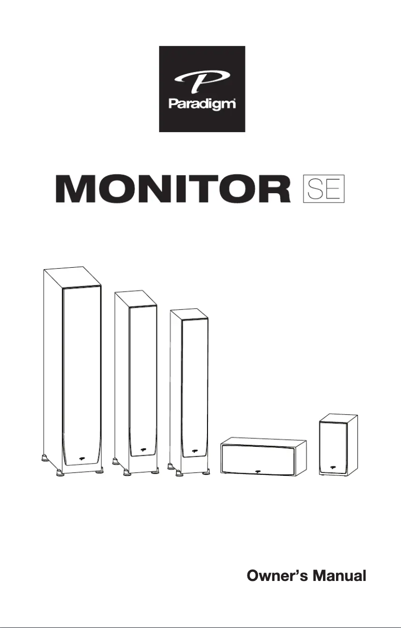 Page 1 of the manual User Manual Paradigm Monitor SE 6000F