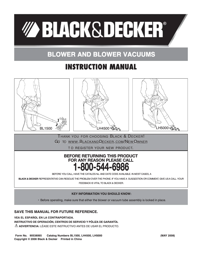 Page n°1 - Manuel utilisateur Black & Decker FV7000