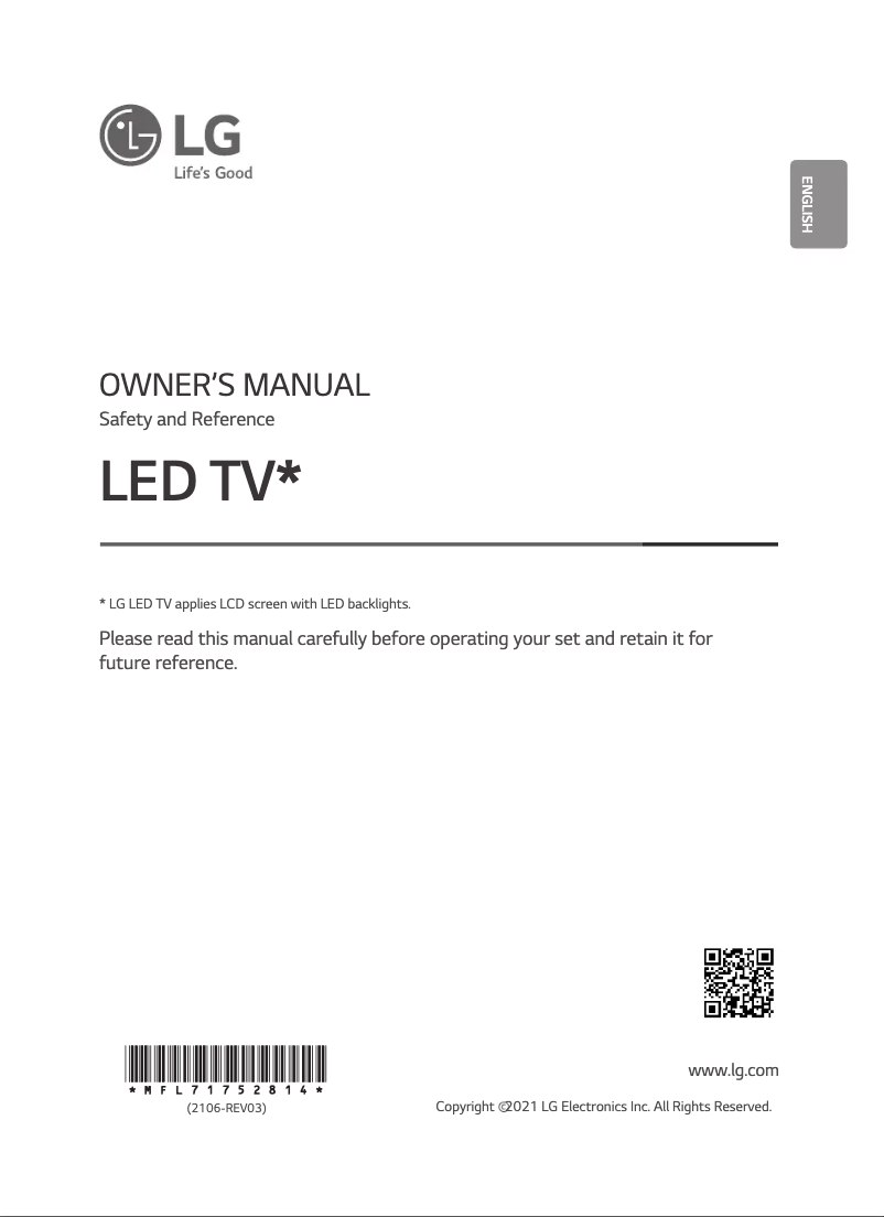 Page n°1 - Manuel utilisateur LG 86UP8050PVB