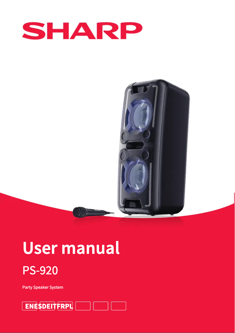 Page 1 de la notice Manuel utilisateur Sharp PS-920