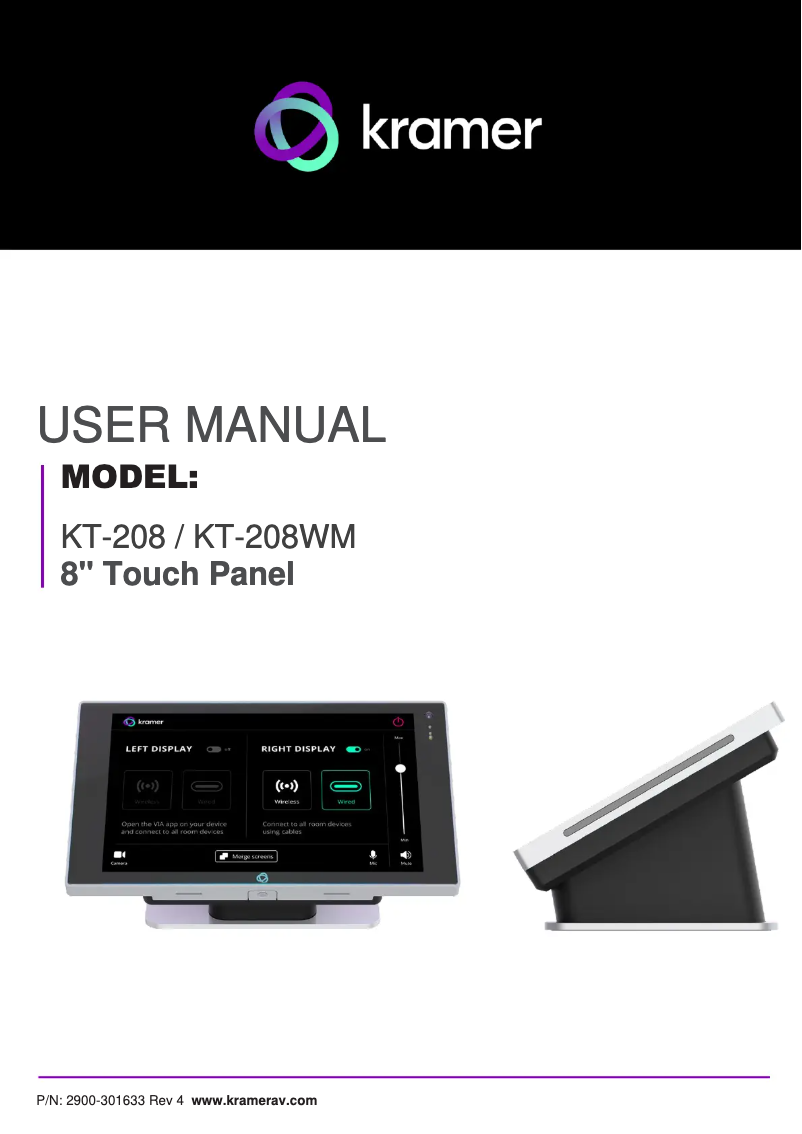 Page n°1 - Manuel utilisateur Kramer KT-208