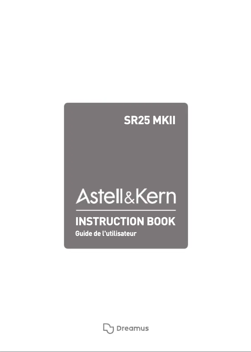 Page 1 de la notice Manuel utilisateur Astell&Kern A&norma SR25 MKII