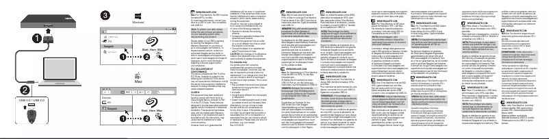 Page n°1 - Guide de démarrage rapide Seagate Expansion SSD