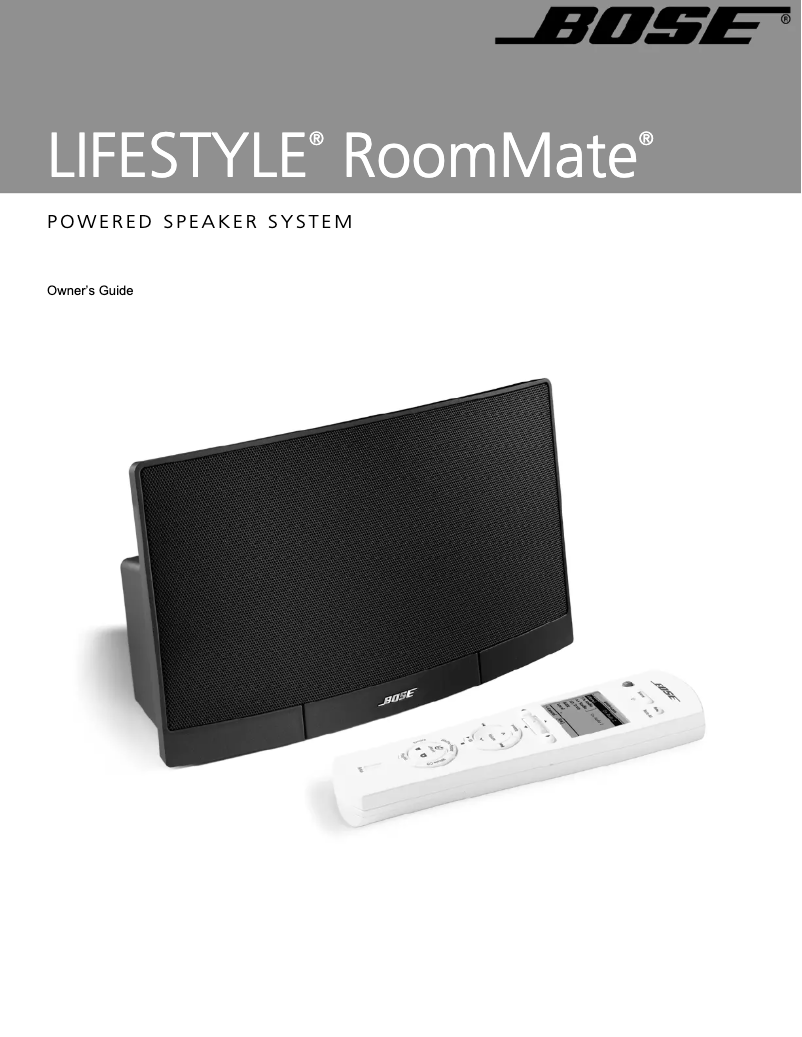 Page 1 de la notice Manuel utilisateur Bose Lifestyle RoomMate