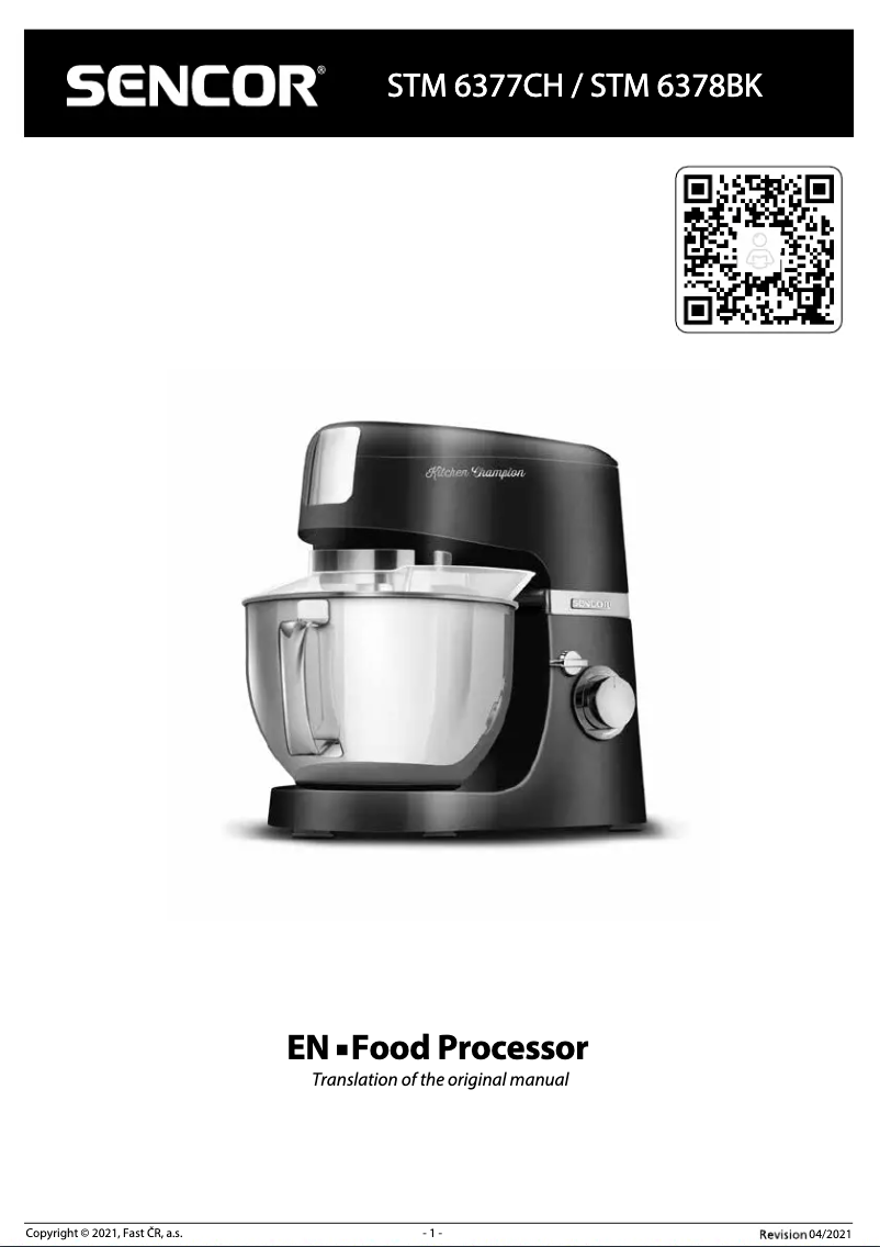Page 1 de la notice Manuel utilisateur Sencor STM 6377CH