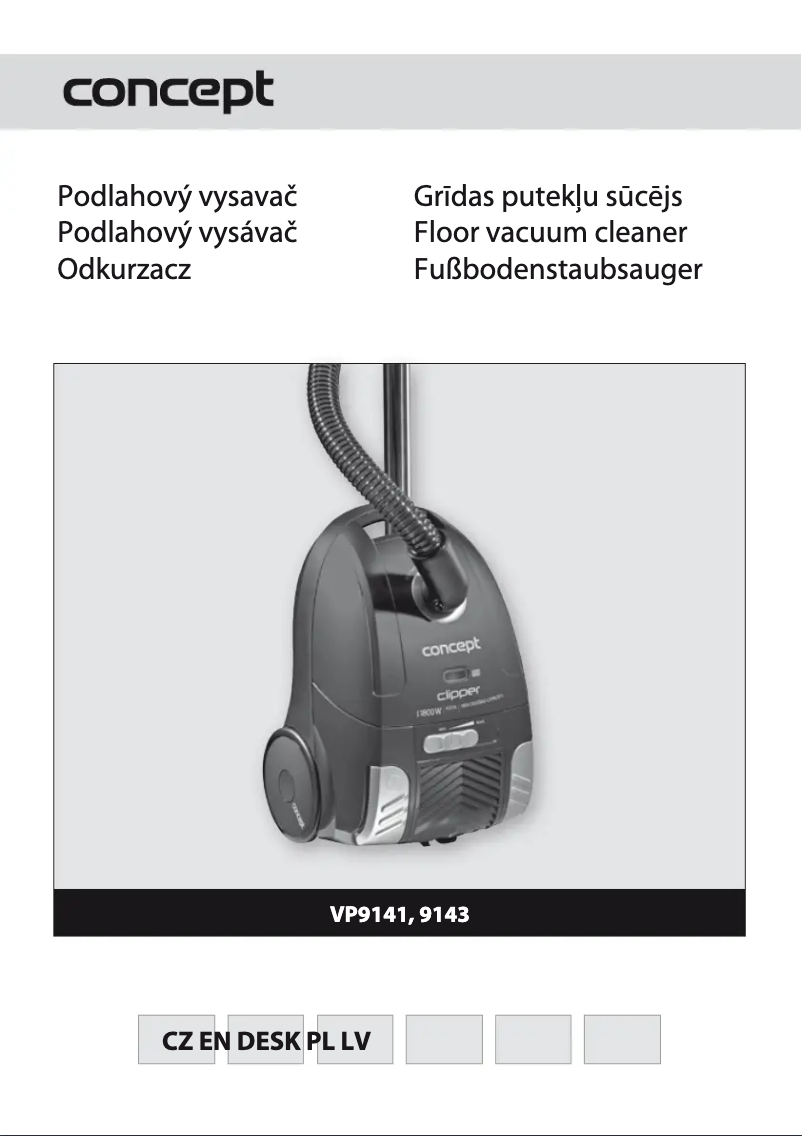 Imagen de la primera página del manual del dispositivo VP-9143
