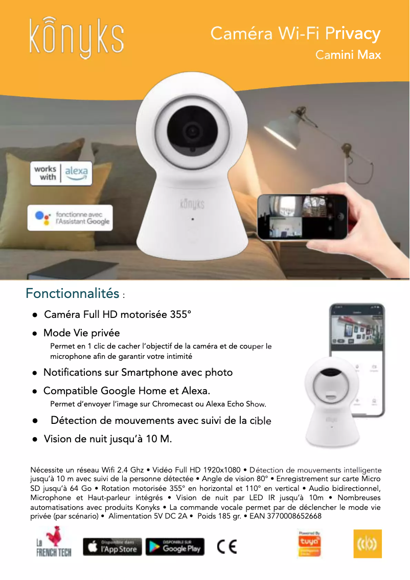 Page n°1 - Manuel utilisateur Konyks Camini Max