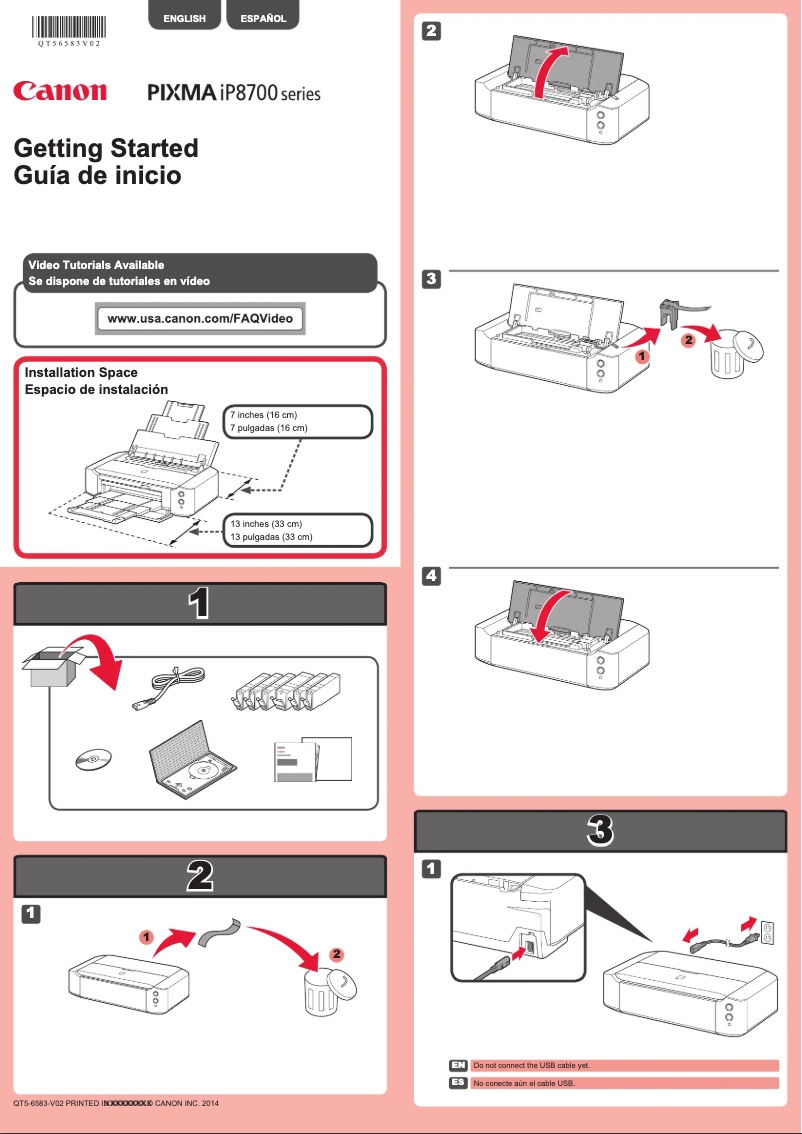 Page 1 de la notice Manuel utilisateur Canon Pixma iP8720