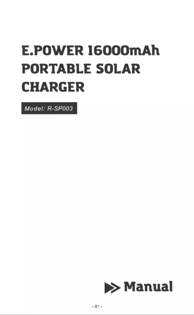 Page n°1 - Manuel utilisateur Renogy E.POWER
