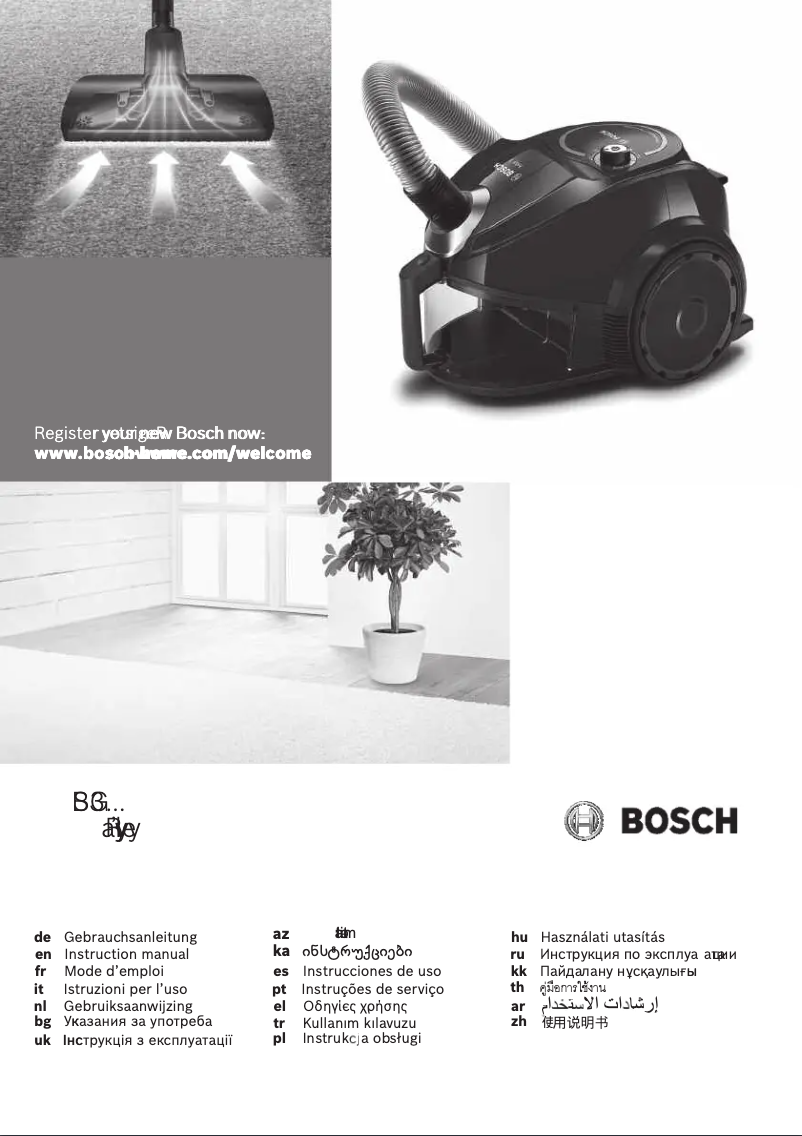 Page 1 de la notice Manuel utilisateur Bosch BGC3U330