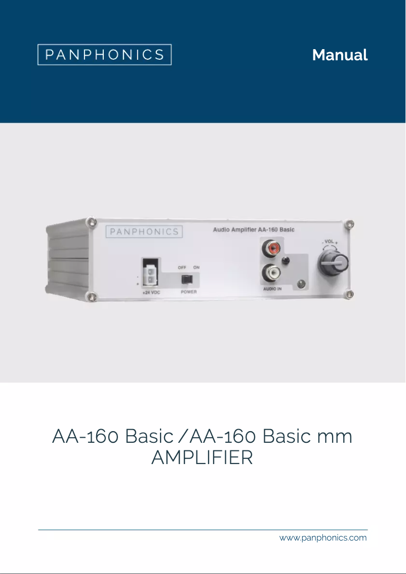 Página 1 del manual Manual de usuario Panphonics AA-160