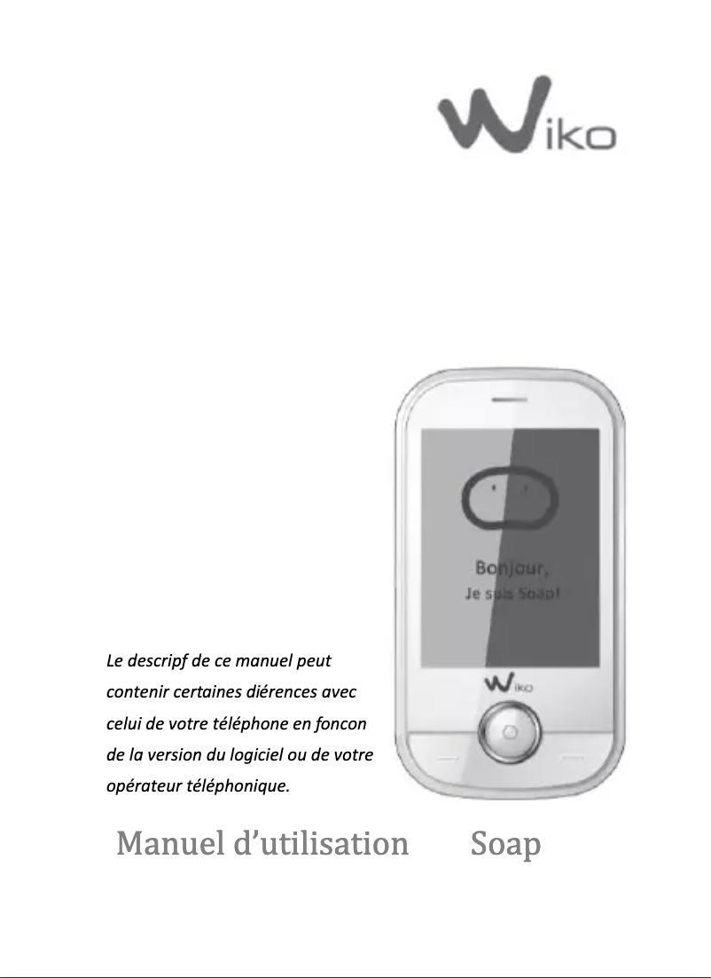 Image de la première page du manuel de l'appareil Soap