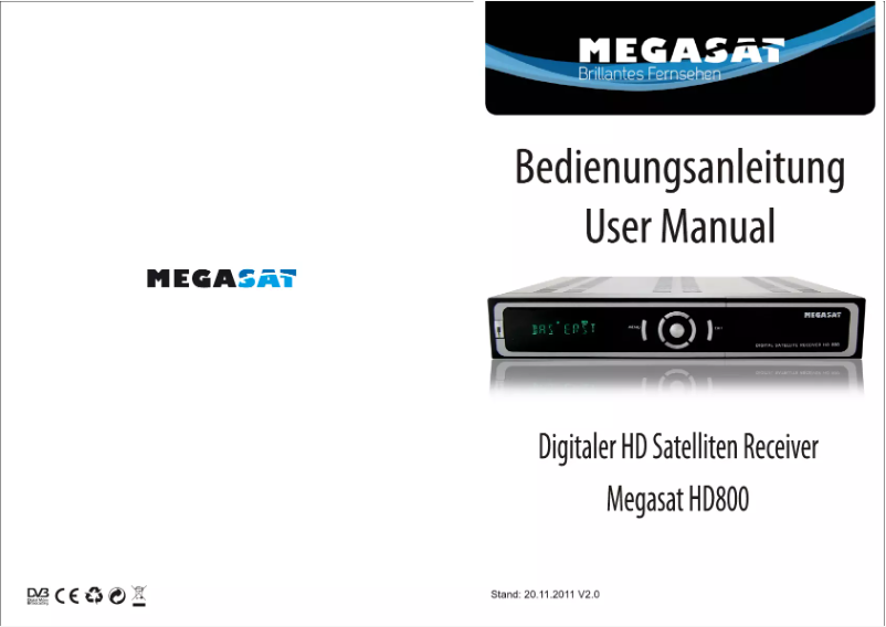 Página 1 del manual Manual de usuario Megasat HD800