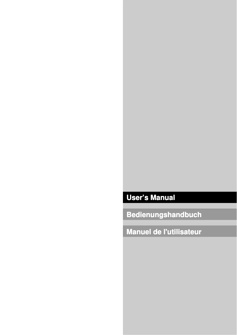 Página 1 del manual Manual de usuario NEC PlasmaSync 50VP2