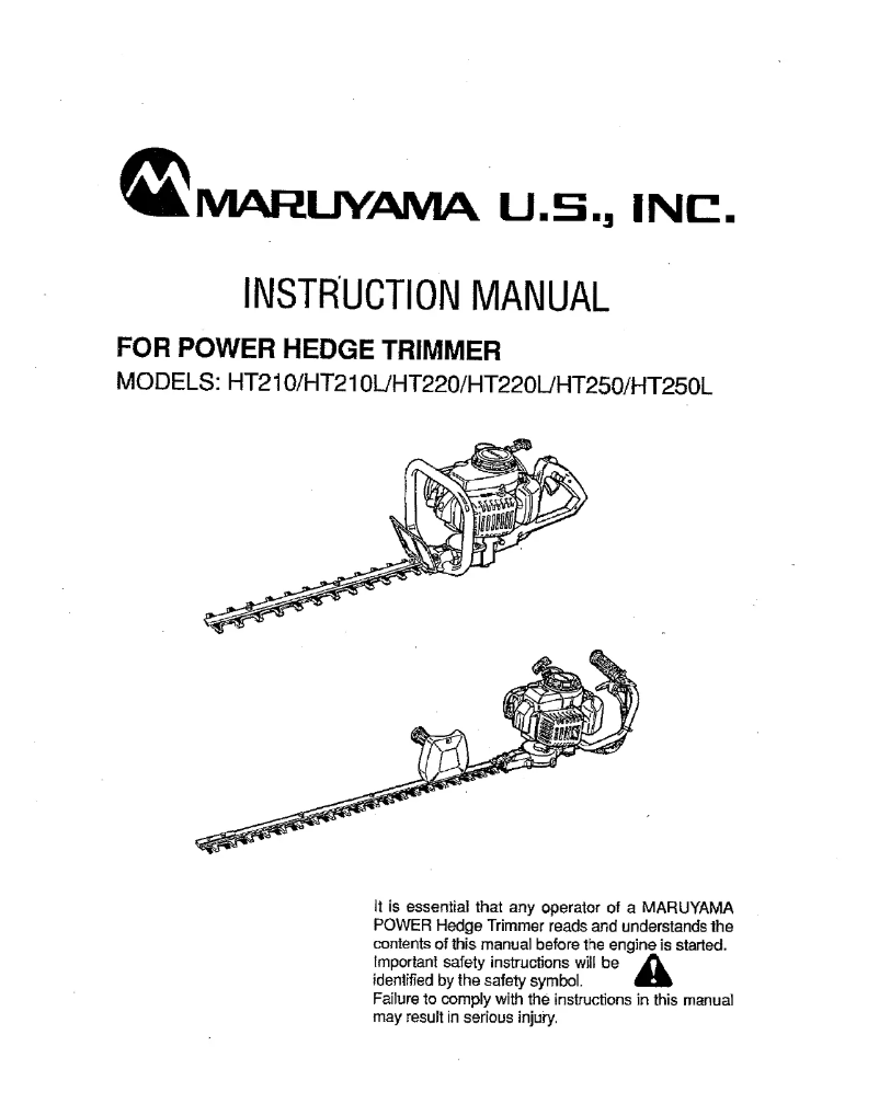 Image de la première page du manuel de l'appareil HT250L