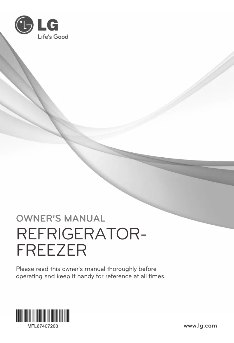 Page 1 de la notice Manuel utilisateur LG GR-B762GLCC