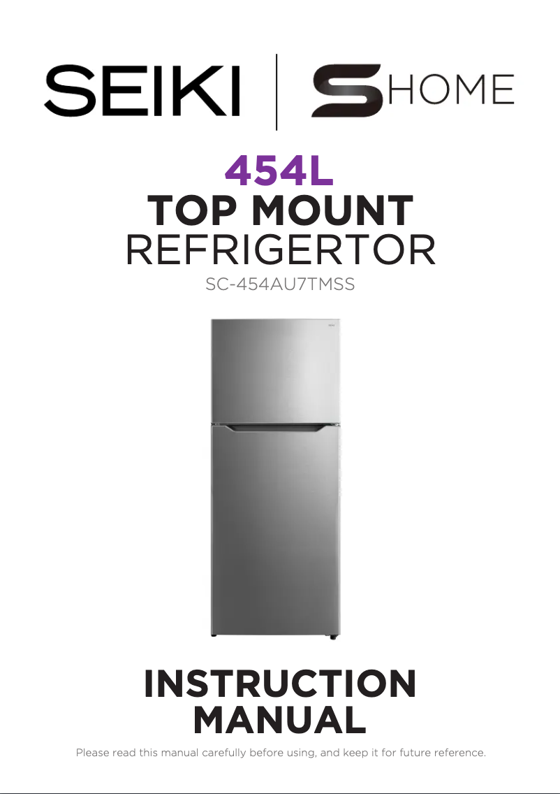 Page 1 de la notice Manuel utilisateur Seiki SC-454AU7TMS