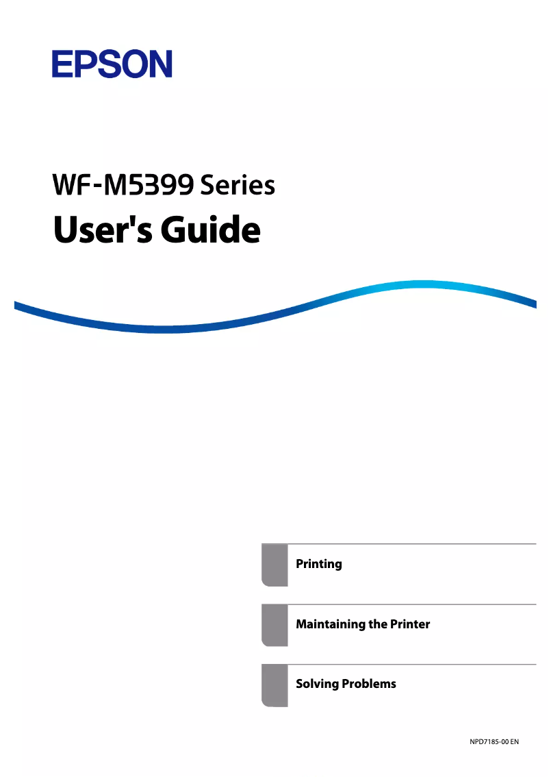 Page 1 de la notice Manuel utilisateur Epson WorkForce Pro WF-M5399BAM