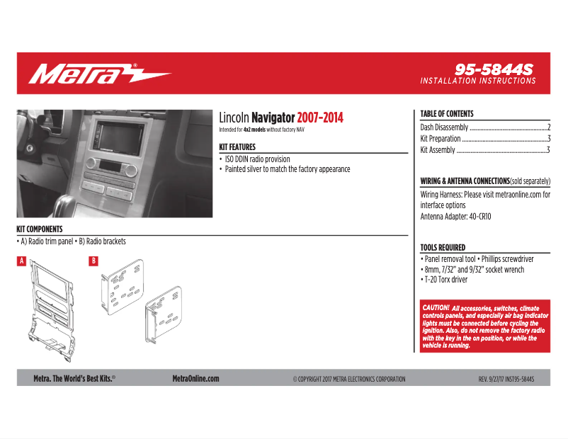 Imagen de la primera página del manual del dispositivo 95-5844S