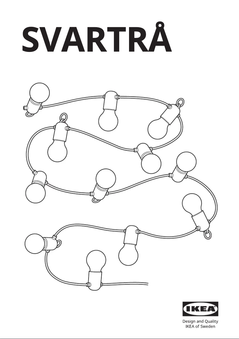 Image de la première page du manuel de l'appareil SVARTRÅ 305.437.60