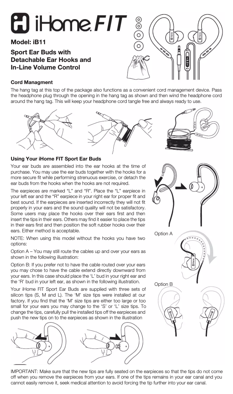 Página 1 del manual Manual de usuario iHome iB11