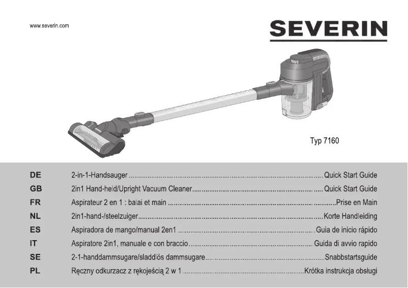 Page n°1 - Manuel utilisateur Severin SC 7160