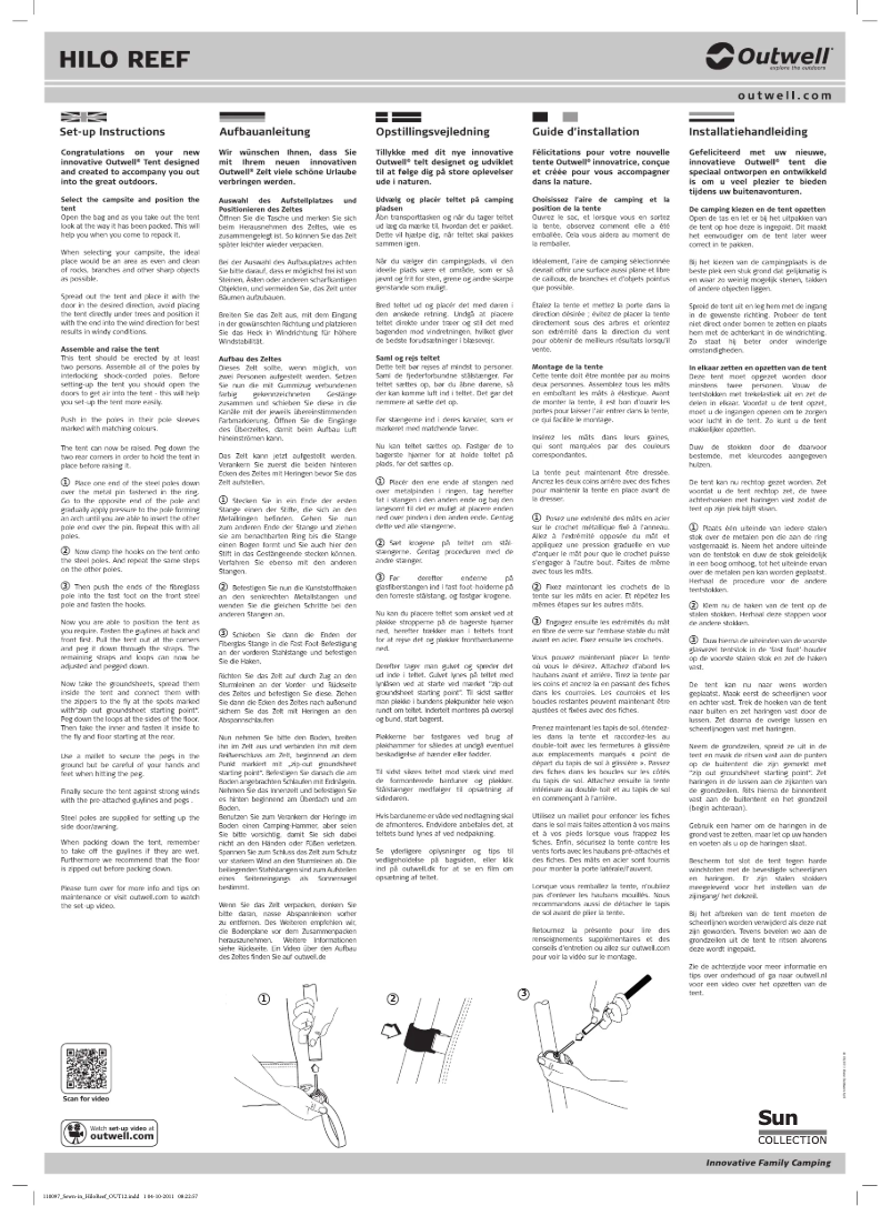 Página 1 del manual Manual de usuario Outwell Sun Hilo Reef