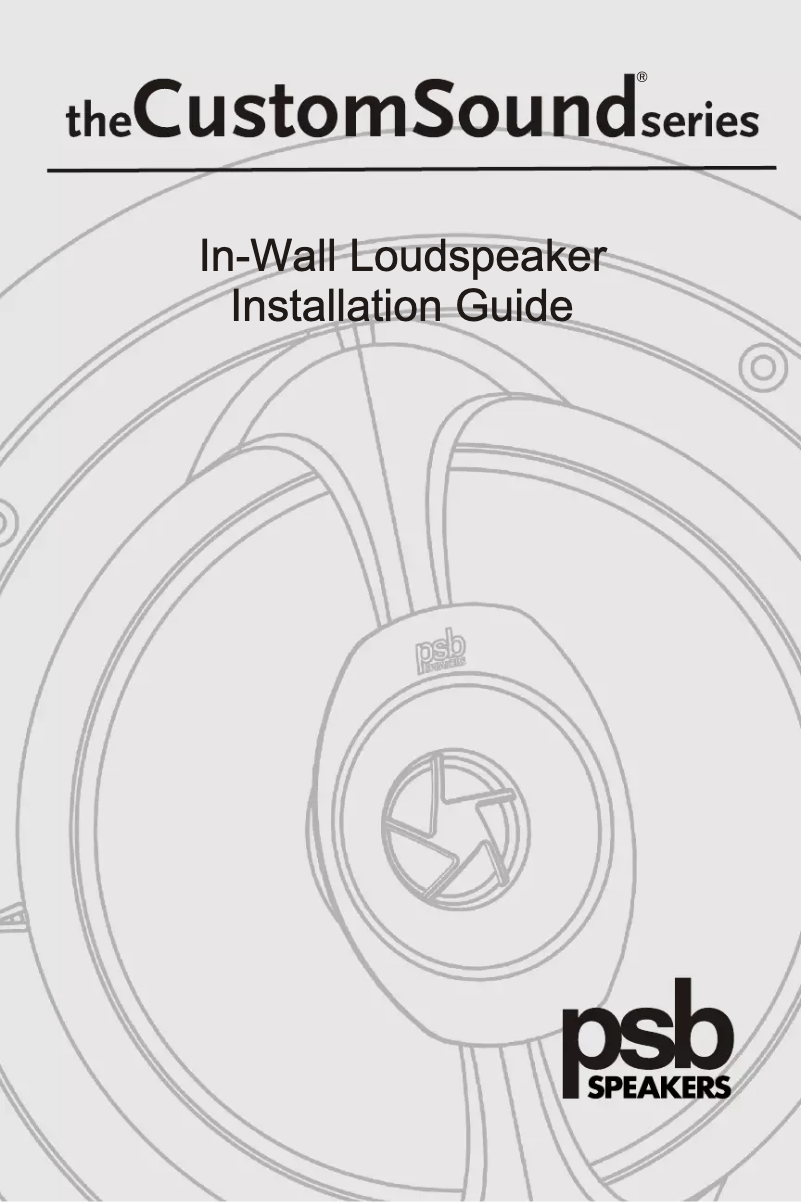 Page 1 de la notice Manuel utilisateur PSB CustomSound CW260