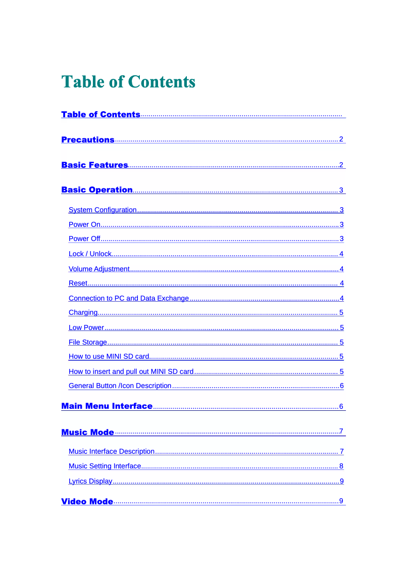 Page n°1 - Manuel utilisateur Naxa NMV-155