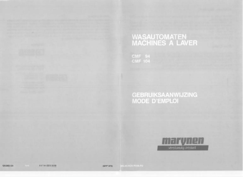 Page 1 de la notice Manuel utilisateur Marynen CMF 104