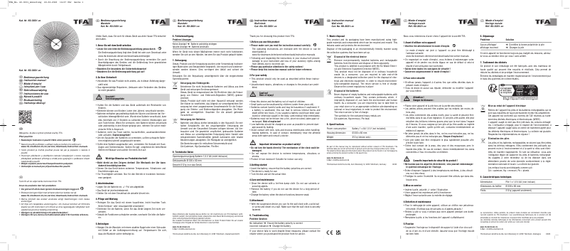 Page 1 de la notice Manuel utilisateur TFA ROKOKO 60.3031.01