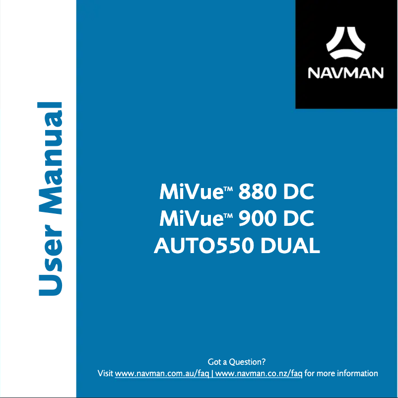 Page 1 de la notice Manuel utilisateur Navman AUTO550 DUAL