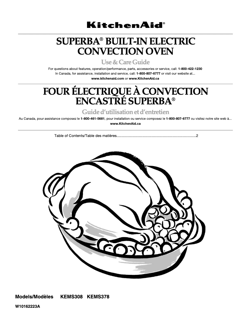 Page 1 de la notice Manuel utilisateur KitchenAid Architect KEMS378SBL
