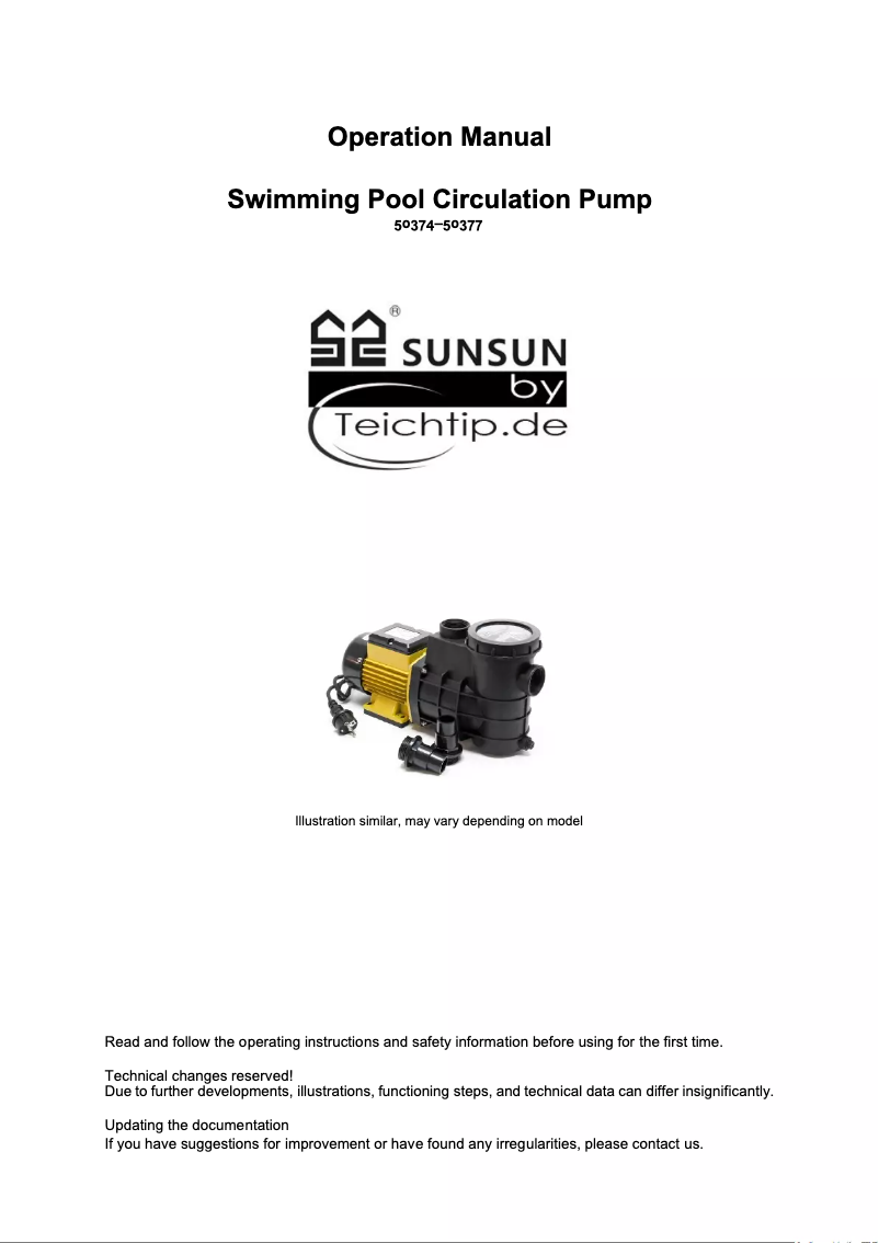 Image de la première page du manuel de l'appareil 50376