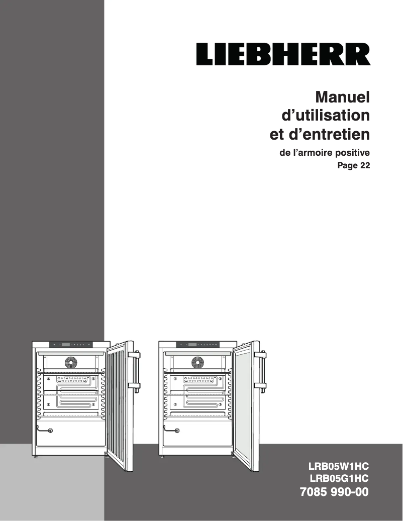 Page 1 de la notice Manuel utilisateur Liebherr LKUV 1610