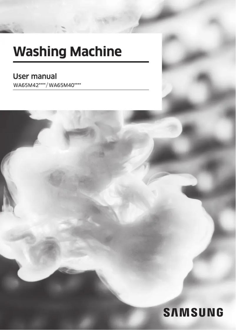 Page 1 de la notice Manuel utilisateur Samsung WA65M4206HV