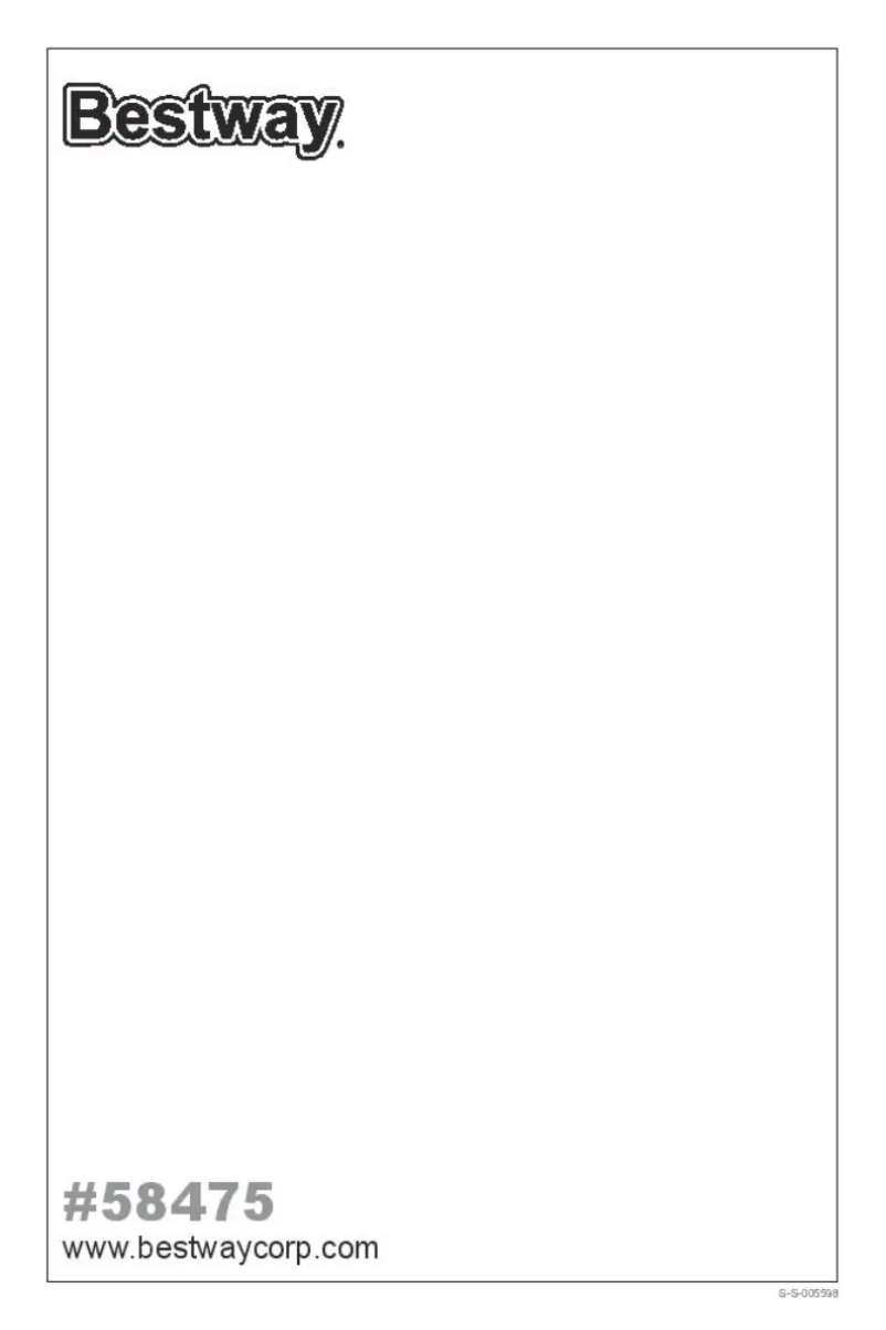 Page 1 de la notice Manuel utilisateur Bestway 58475