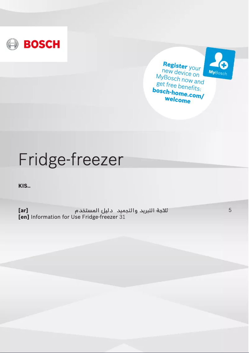 Page n°1 - Manuel utilisateur Bosch KIS87AF30U