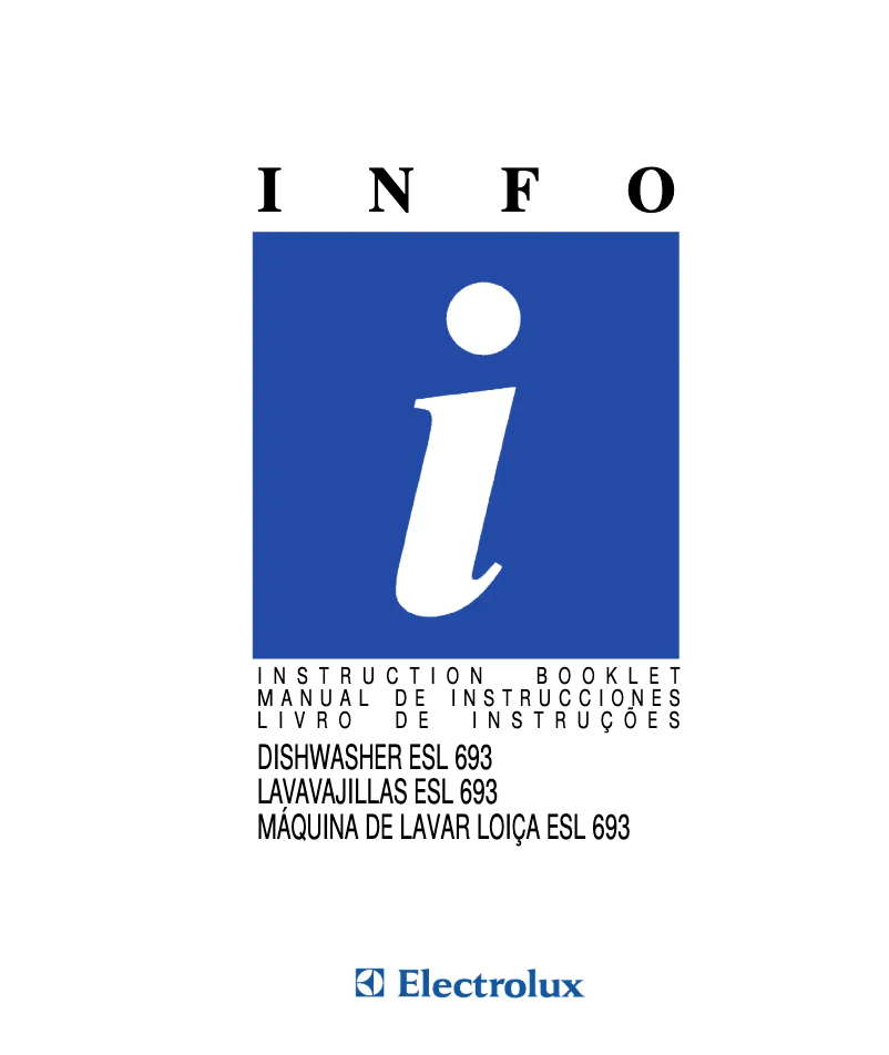 Page n°1 - Manuel utilisateur Electrolux ESL693