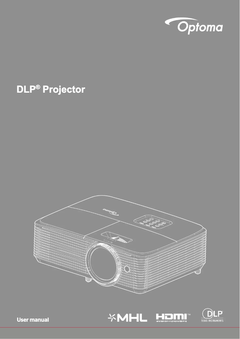 Page 1 de la notice Manuel utilisateur Optoma X318ST