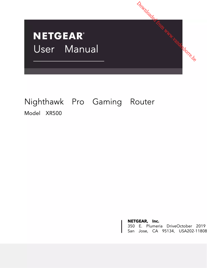 Page 1 de la notice Manuel utilisateur Netgear Nighthawk Pro Gaming XR500